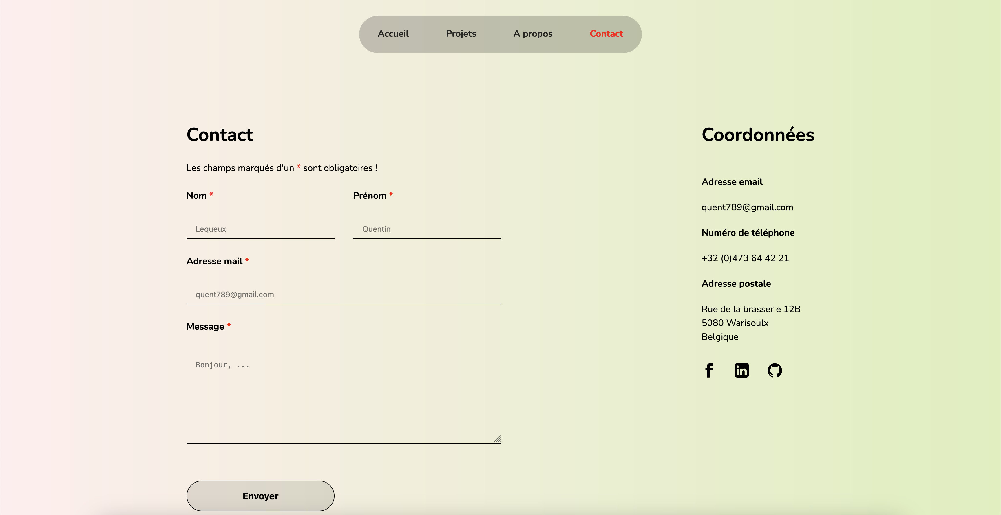 image du projet web